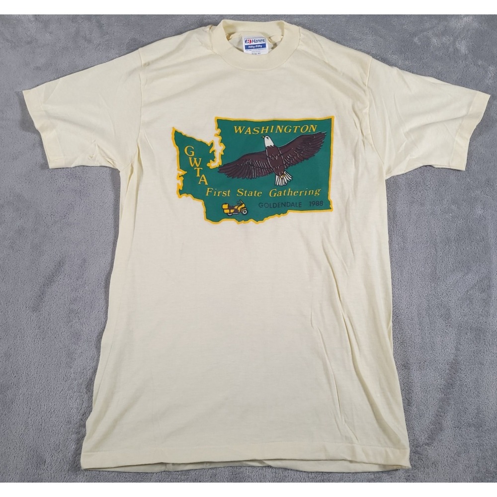 Vintage 1980s Washington First State Gathering Tee Shirt Medium Hanes 50-50
